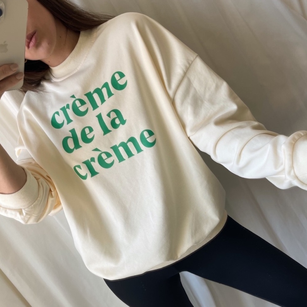 Crème de la Crème Sweatshirt Ecru Small